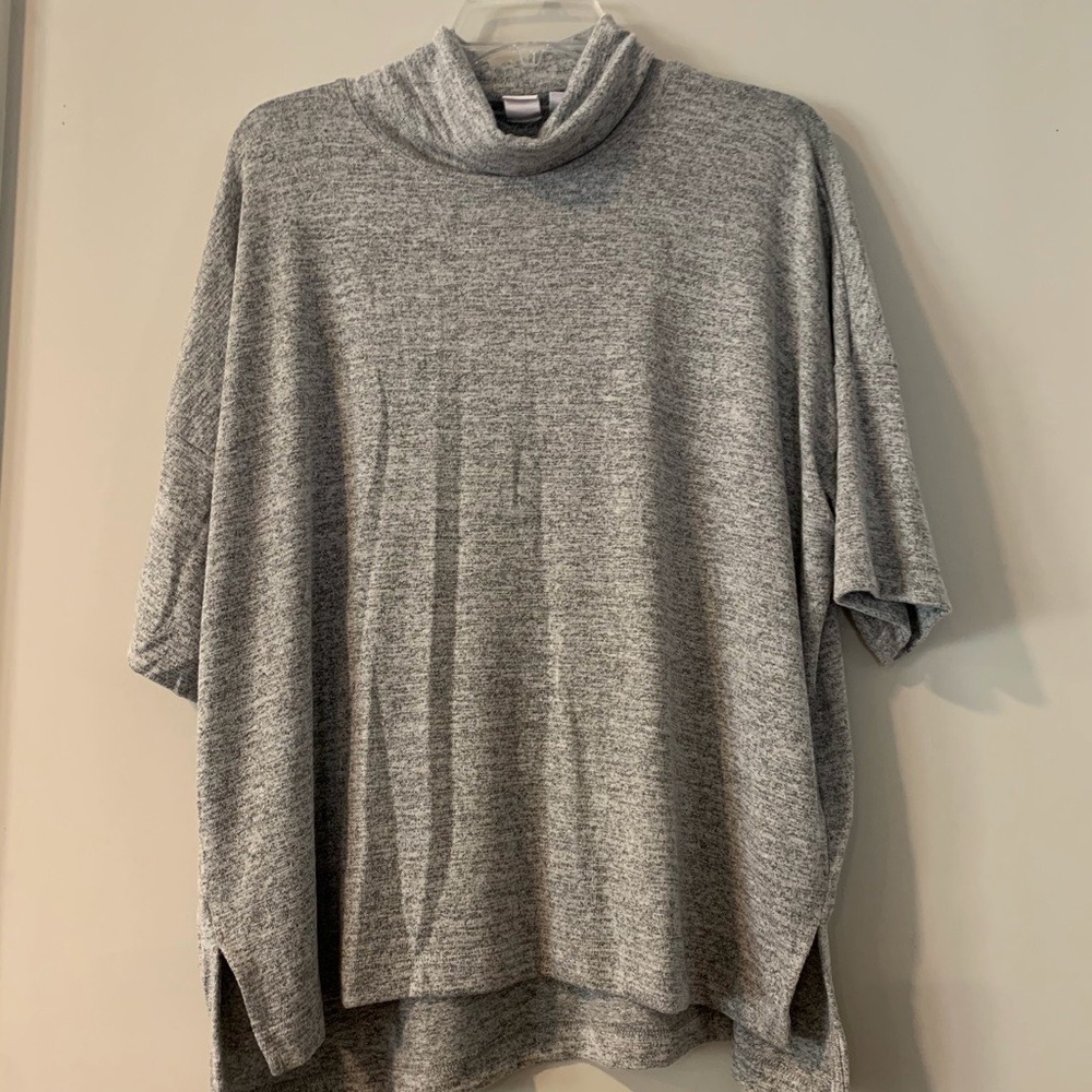 Cosy heather gray Gap knit oversized turtleneck L